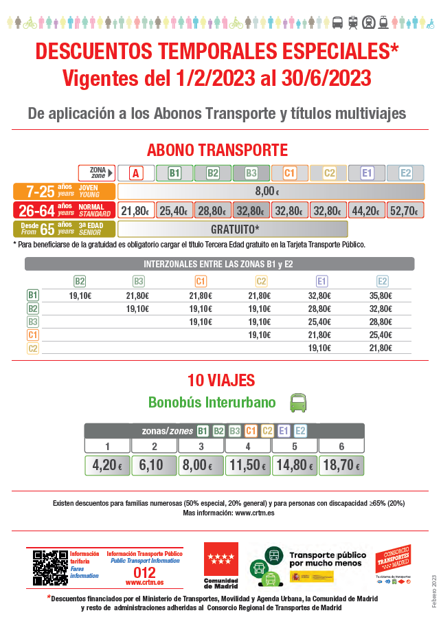 Tarifas – Servicio De Autobuses De La Comunidad De Madrid – LA VELOZ