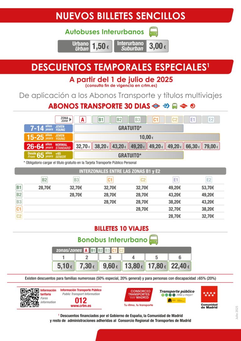 Nuevas Tarifas 1 de Junio